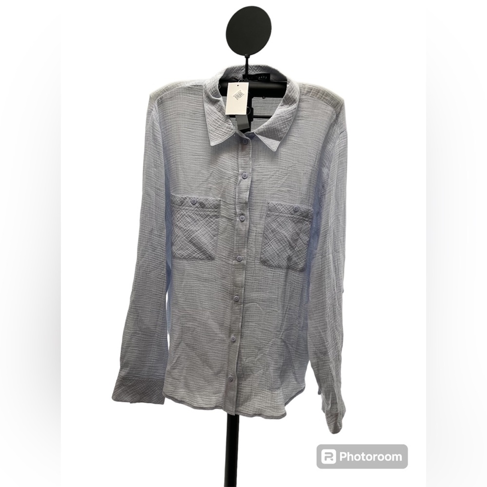 Sanctuary Women’s Long Sleeve Button Down Boyfriend Shirt Size XL New With Tags